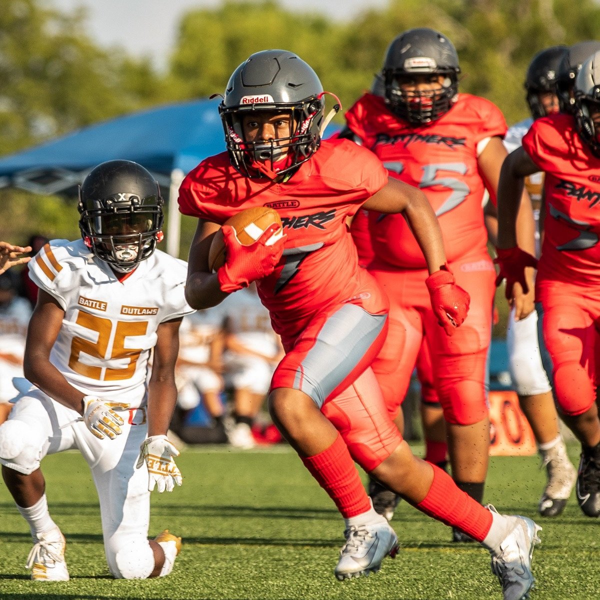 Layers of protective clothing worn by American football players  American football  players, American football, College football players